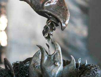 Scultura in ferro battuto - L'Aquila col nido
