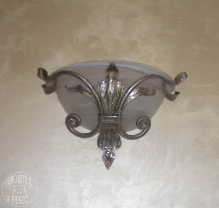 Appliques con vetro e foglie G
