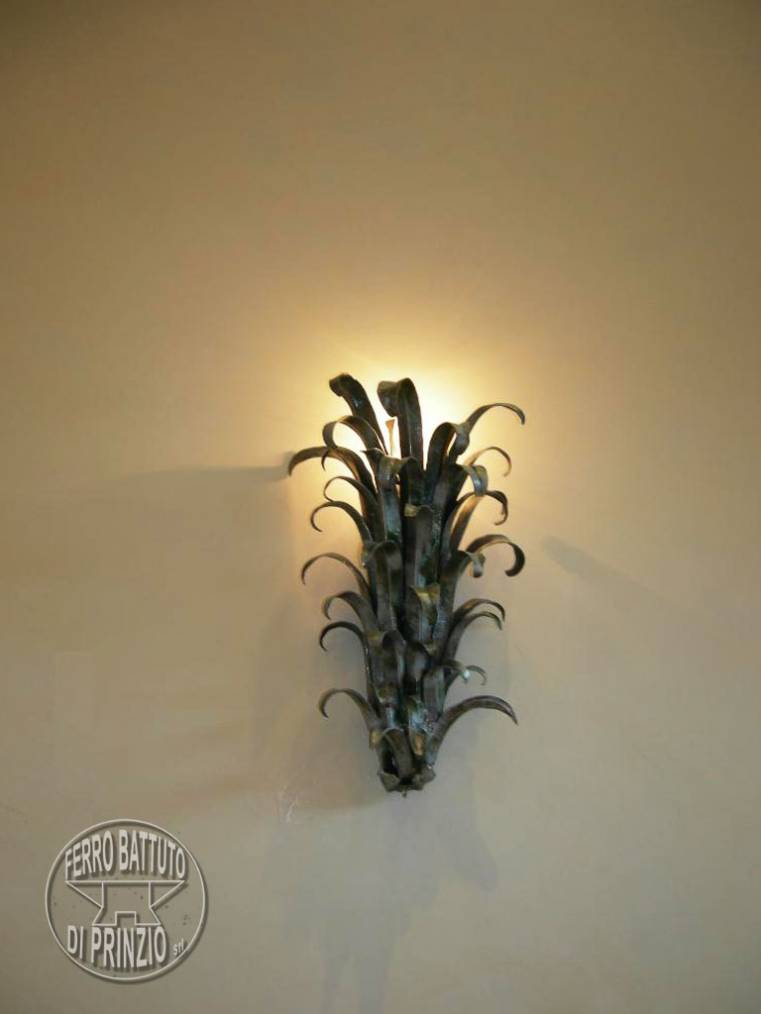 Appliques ferro battuto foglie