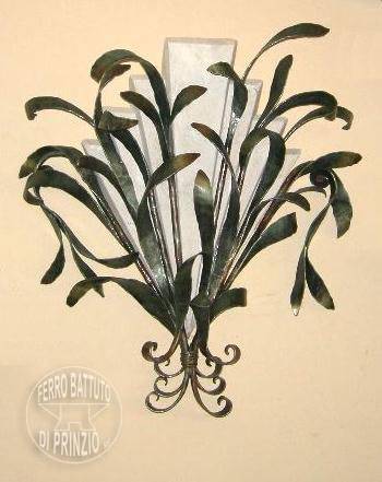Appliques ferro battuto e marmo