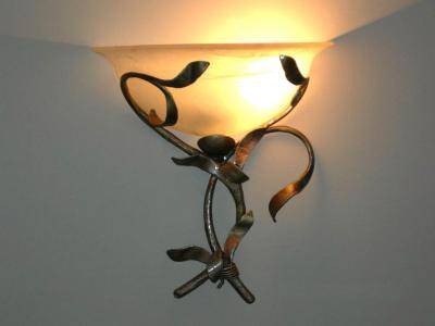 Appliques in ferro battuto con vetro