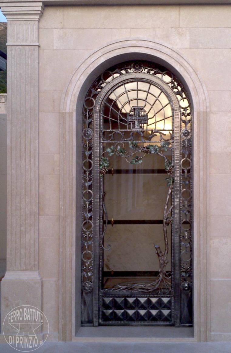 Porta Gentilizia in ferro battuto con albero